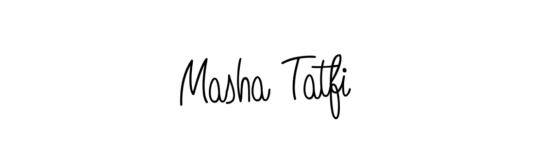 Masha Tatfi stylish signature style. Best Handwritten Sign (Angelique-Rose-font-FFP) for my name. Handwritten Signature Collection Ideas for my name Masha Tatfi. Masha Tatfi signature style 5 images and pictures png