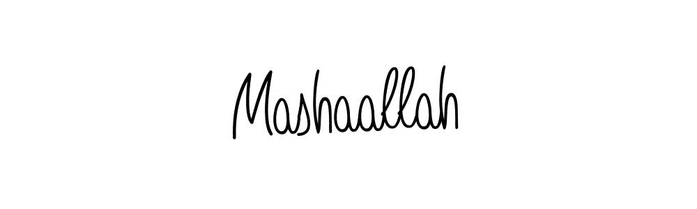 Design your own signature with our free online signature maker. With this signature software, you can create a handwritten (Angelique-Rose-font-FFP) signature for name Mashaallah. Mashaallah signature style 5 images and pictures png