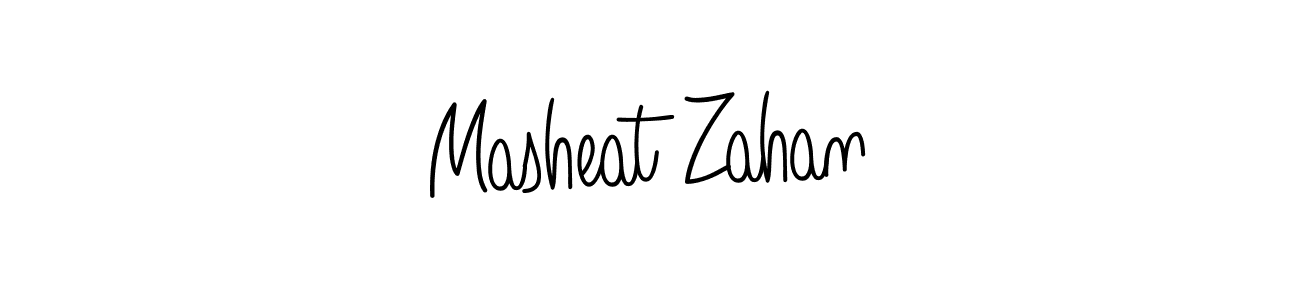 Use a signature maker to create a handwritten signature online. With this signature software, you can design (Angelique-Rose-font-FFP) your own signature for name Masheat Zahan. Masheat Zahan signature style 5 images and pictures png