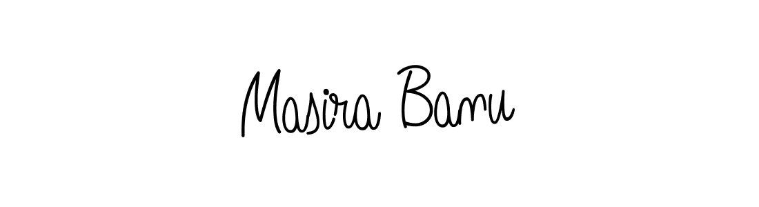 Use a signature maker to create a handwritten signature online. With this signature software, you can design (Angelique-Rose-font-FFP) your own signature for name Masira Banu. Masira Banu signature style 5 images and pictures png