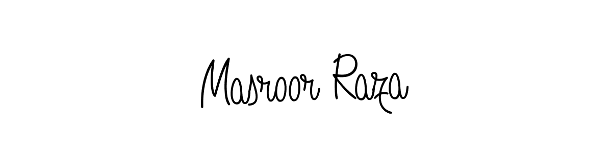 Masroor Raza stylish signature style. Best Handwritten Sign (Angelique-Rose-font-FFP) for my name. Handwritten Signature Collection Ideas for my name Masroor Raza. Masroor Raza signature style 5 images and pictures png