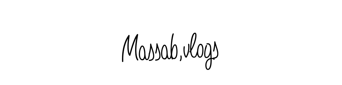 You should practise on your own different ways (Angelique-Rose-font-FFP) to write your name (Massab,vlogs) in signature. don't let someone else do it for you. Massab,vlogs signature style 5 images and pictures png