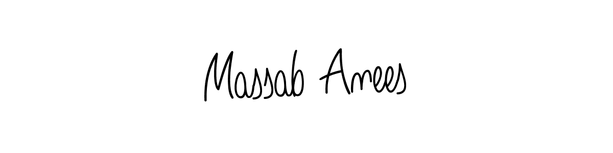 You can use this online signature creator to create a handwritten signature for the name Massab Anees. This is the best online autograph maker. Massab Anees signature style 5 images and pictures png