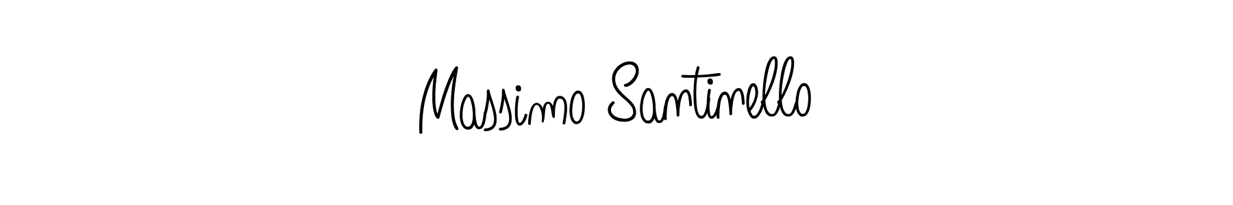 Massimo Santinello stylish signature style. Best Handwritten Sign (Angelique-Rose-font-FFP) for my name. Handwritten Signature Collection Ideas for my name Massimo Santinello. Massimo Santinello signature style 5 images and pictures png