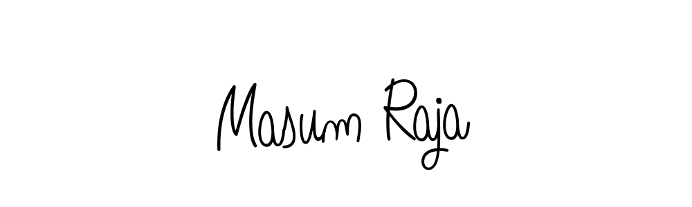 Design your own signature with our free online signature maker. With this signature software, you can create a handwritten (Angelique-Rose-font-FFP) signature for name Masum Raja. Masum Raja signature style 5 images and pictures png