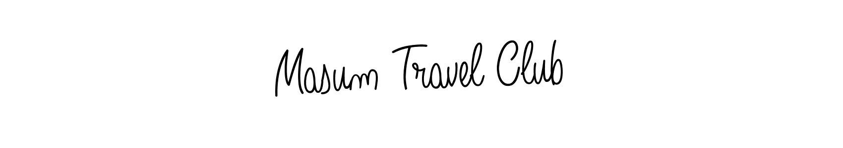 The best way (Angelique-Rose-font-FFP) to make a short signature is to pick only two or three words in your name. The name Masum Travel Club include a total of six letters. For converting this name. Masum Travel Club signature style 5 images and pictures png