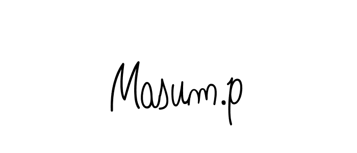 Masum.p stylish signature style. Best Handwritten Sign (Angelique-Rose-font-FFP) for my name. Handwritten Signature Collection Ideas for my name Masum.p. Masum.p signature style 5 images and pictures png