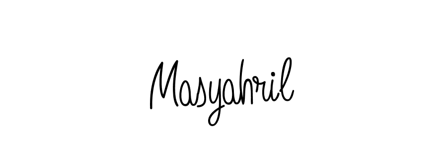 Create a beautiful signature design for name Masyahril. With this signature (Angelique-Rose-font-FFP) fonts, you can make a handwritten signature for free. Masyahril signature style 5 images and pictures png