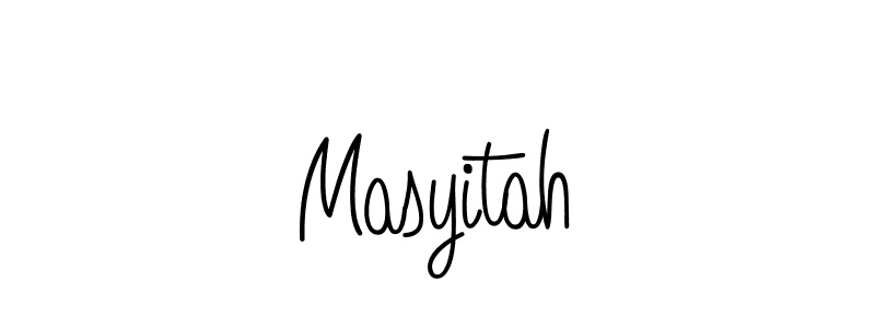 if you are searching for the best signature style for your name Masyitah. so please give up your signature search. here we have designed multiple signature styles  using Angelique-Rose-font-FFP. Masyitah signature style 5 images and pictures png