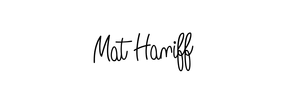 Mat Haniff stylish signature style. Best Handwritten Sign (Angelique-Rose-font-FFP) for my name. Handwritten Signature Collection Ideas for my name Mat Haniff. Mat Haniff signature style 5 images and pictures png