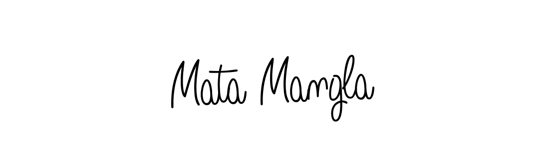 The best way (Angelique-Rose-font-FFP) to make a short signature is to pick only two or three words in your name. The name Mata Mangla include a total of six letters. For converting this name. Mata Mangla signature style 5 images and pictures png