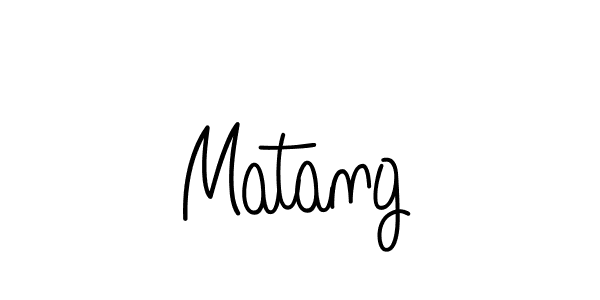 Design your own signature with our free online signature maker. With this signature software, you can create a handwritten (Angelique-Rose-font-FFP) signature for name Matang. Matang signature style 5 images and pictures png