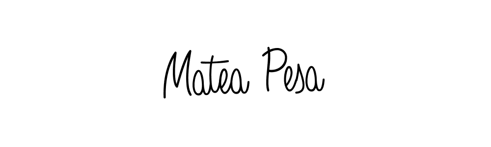 The best way (Angelique-Rose-font-FFP) to make a short signature is to pick only two or three words in your name. The name Matea Pesa include a total of six letters. For converting this name. Matea Pesa signature style 5 images and pictures png