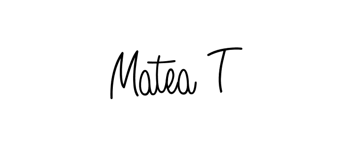 Matea T stylish signature style. Best Handwritten Sign (Angelique-Rose-font-FFP) for my name. Handwritten Signature Collection Ideas for my name Matea T. Matea T signature style 5 images and pictures png