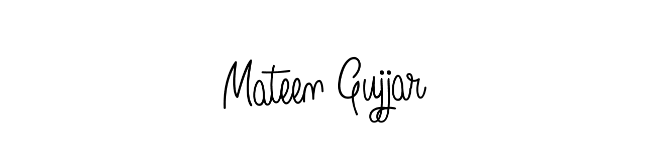 Use a signature maker to create a handwritten signature online. With this signature software, you can design (Angelique-Rose-font-FFP) your own signature for name Mateen Gujjar. Mateen Gujjar signature style 5 images and pictures png