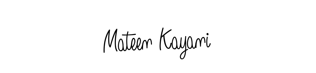 Use a signature maker to create a handwritten signature online. With this signature software, you can design (Angelique-Rose-font-FFP) your own signature for name Mateen Kayani. Mateen Kayani signature style 5 images and pictures png