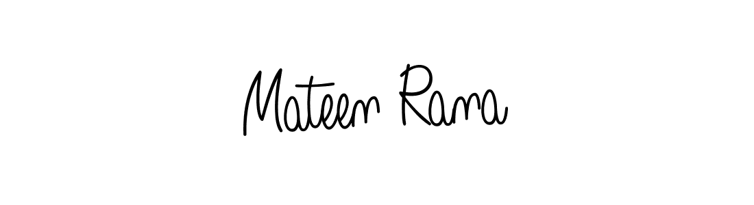 How to make Mateen Rana name signature. Use Angelique-Rose-font-FFP style for creating short signs online. This is the latest handwritten sign. Mateen Rana signature style 5 images and pictures png