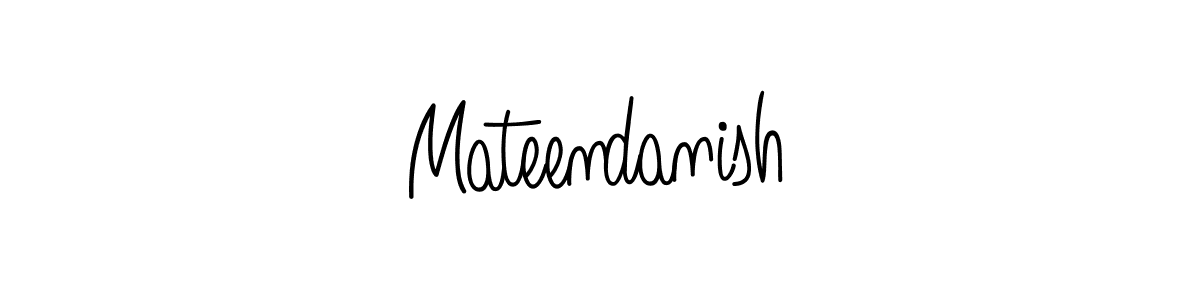 How to make Mateendanish signature? Angelique-Rose-font-FFP is a professional autograph style. Create handwritten signature for Mateendanish name. Mateendanish signature style 5 images and pictures png