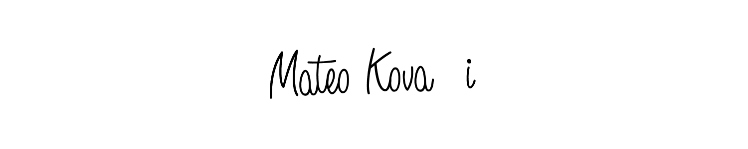 Mateo Kovačić stylish signature style. Best Handwritten Sign (Angelique-Rose-font-FFP) for my name. Handwritten Signature Collection Ideas for my name Mateo Kovačić. Mateo Kovačić signature style 5 images and pictures png