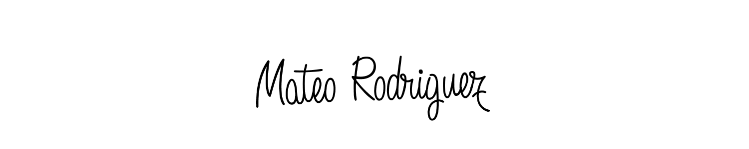 You should practise on your own different ways (Angelique-Rose-font-FFP) to write your name (Mateo Rodriguez) in signature. don't let someone else do it for you. Mateo Rodriguez signature style 5 images and pictures png