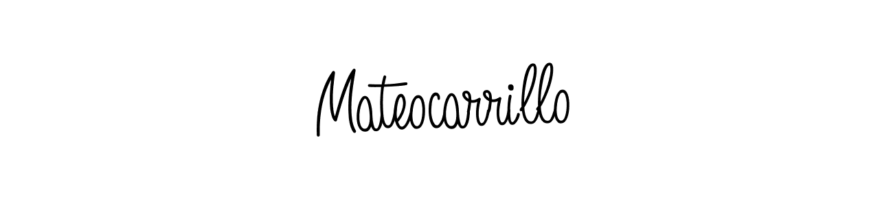 How to Draw Mateocarrillo signature style? Angelique-Rose-font-FFP is a latest design signature styles for name Mateocarrillo. Mateocarrillo signature style 5 images and pictures png