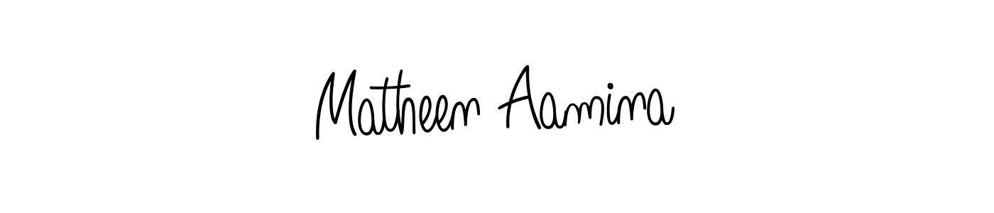 You can use this online signature creator to create a handwritten signature for the name Matheen Aamina. This is the best online autograph maker. Matheen Aamina signature style 5 images and pictures png