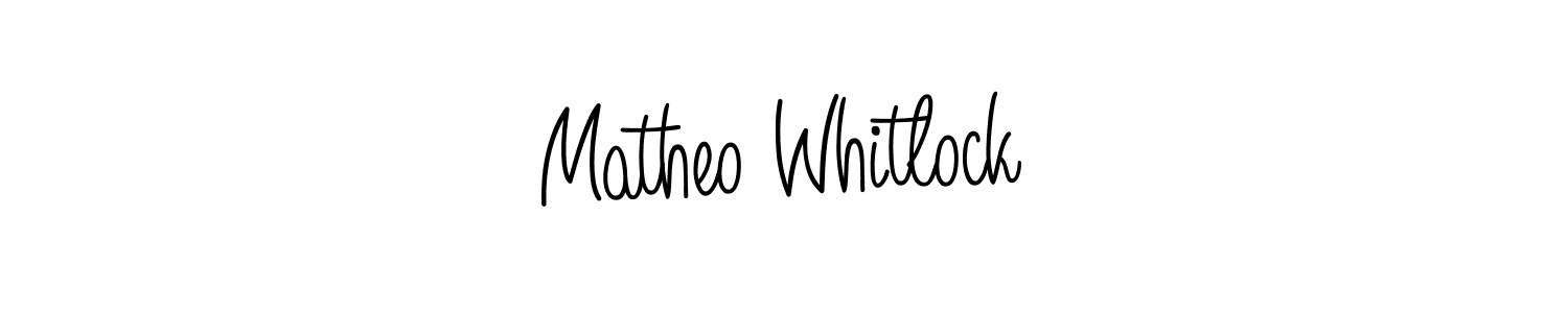 How to make Matheo Whitlock signature? Angelique-Rose-font-FFP is a professional autograph style. Create handwritten signature for Matheo Whitlock name. Matheo Whitlock signature style 5 images and pictures png