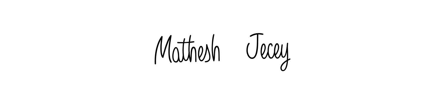 Once you've used our free online signature maker to create your best signature Angelique-Rose-font-FFP style, it's time to enjoy all of the benefits that Mathesh   Jecey name signing documents. Mathesh   Jecey signature style 5 images and pictures png