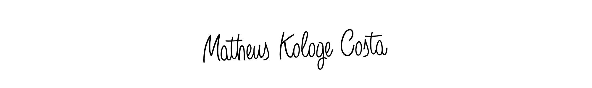 How to make Matheus Kologe Costa name signature. Use Angelique-Rose-font-FFP style for creating short signs online. This is the latest handwritten sign. Matheus Kologe Costa signature style 5 images and pictures png