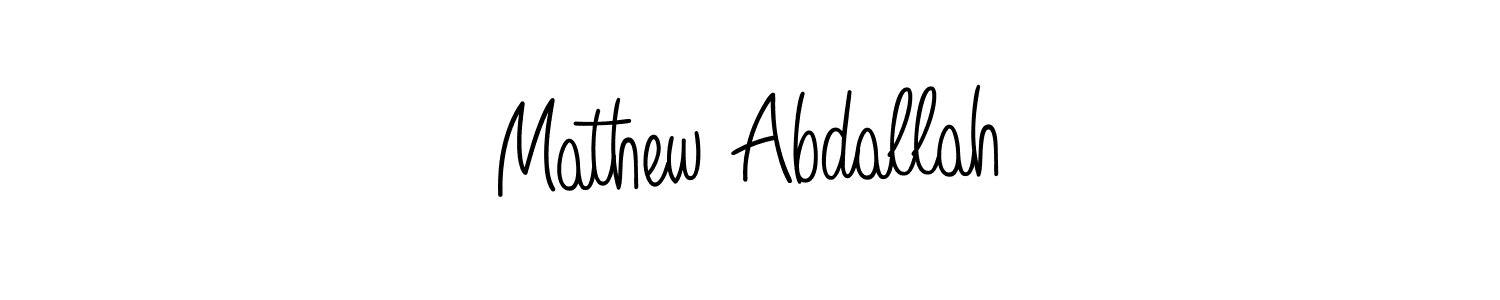Make a beautiful signature design for name Mathew Abdallah. Use this online signature maker to create a handwritten signature for free. Mathew Abdallah signature style 5 images and pictures png