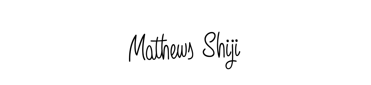 How to make Mathews Shiji signature? Angelique-Rose-font-FFP is a professional autograph style. Create handwritten signature for Mathews Shiji name. Mathews Shiji signature style 5 images and pictures png