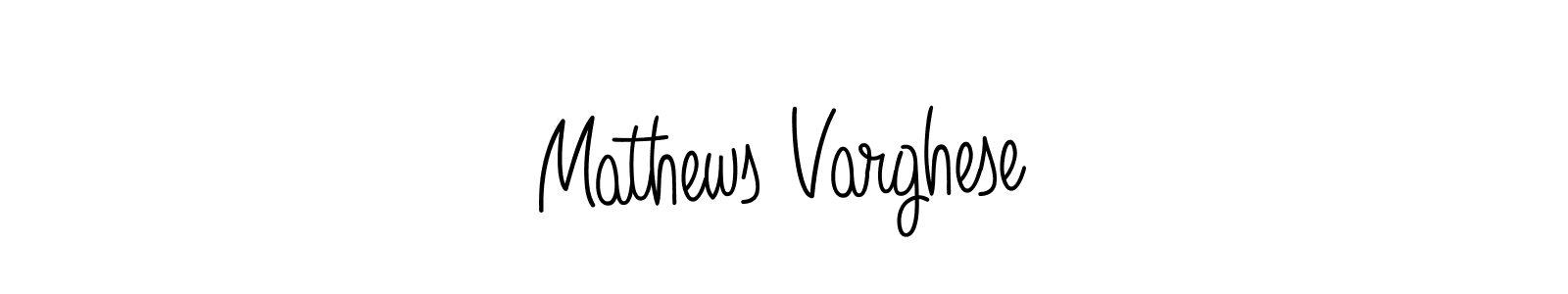 Design your own signature with our free online signature maker. With this signature software, you can create a handwritten (Angelique-Rose-font-FFP) signature for name Mathews Varghese. Mathews Varghese signature style 5 images and pictures png