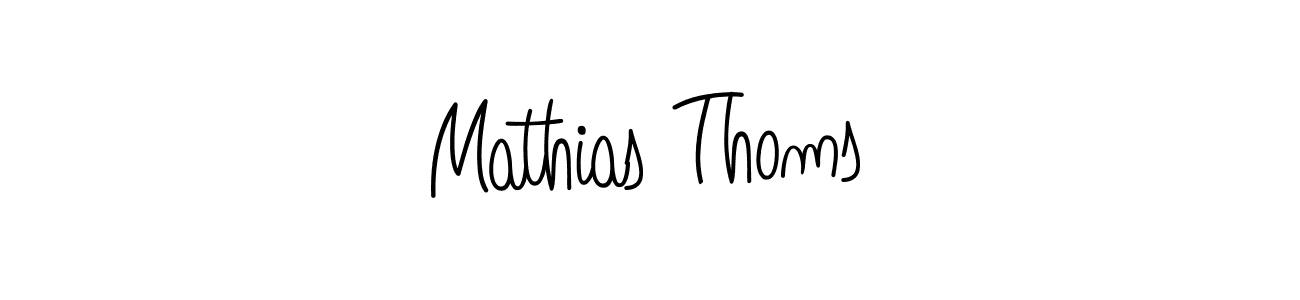 The best way (Angelique-Rose-font-FFP) to make a short signature is to pick only two or three words in your name. The name Mathias Thoms include a total of six letters. For converting this name. Mathias Thoms signature style 5 images and pictures png