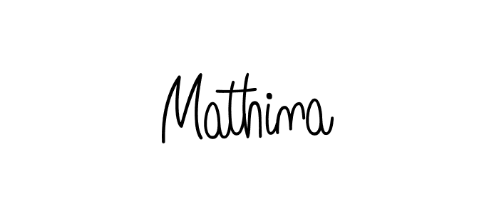 Design your own signature with our free online signature maker. With this signature software, you can create a handwritten (Angelique-Rose-font-FFP) signature for name Mathina. Mathina signature style 5 images and pictures png
