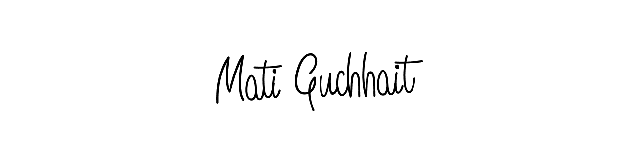 Create a beautiful signature design for name Mati Guchhait. With this signature (Angelique-Rose-font-FFP) fonts, you can make a handwritten signature for free. Mati Guchhait signature style 5 images and pictures png