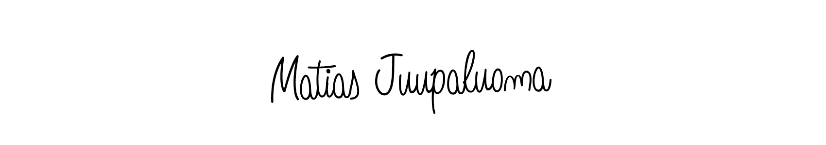 You should practise on your own different ways (Angelique-Rose-font-FFP) to write your name (Matias Juupaluoma) in signature. don't let someone else do it for you. Matias Juupaluoma signature style 5 images and pictures png