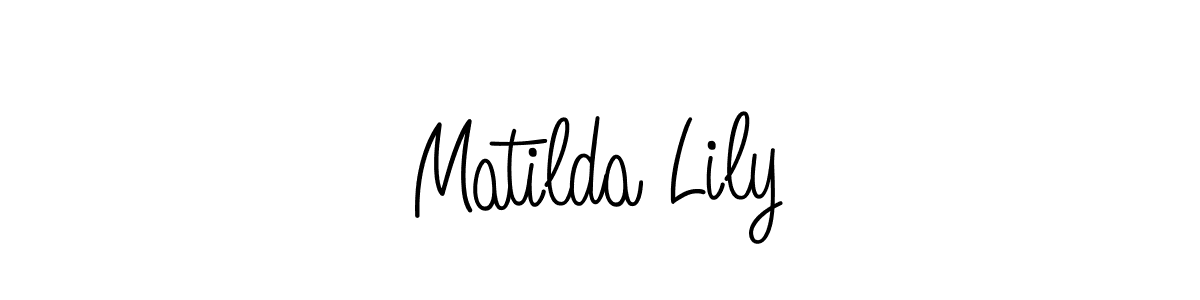 Use a signature maker to create a handwritten signature online. With this signature software, you can design (Angelique-Rose-font-FFP) your own signature for name Matilda Lily. Matilda Lily signature style 5 images and pictures png
