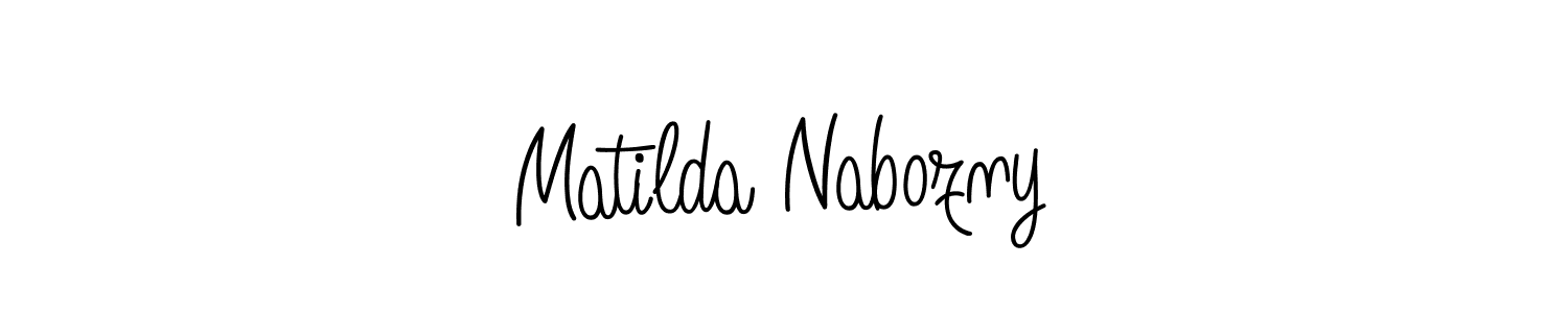 Make a short Matilda Nabozny signature style. Manage your documents anywhere anytime using Angelique-Rose-font-FFP. Create and add eSignatures, submit forms, share and send files easily. Matilda Nabozny signature style 5 images and pictures png