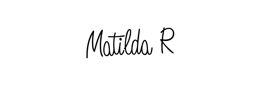 How to Draw Matilda R signature style? Angelique-Rose-font-FFP is a latest design signature styles for name Matilda R. Matilda R signature style 5 images and pictures png