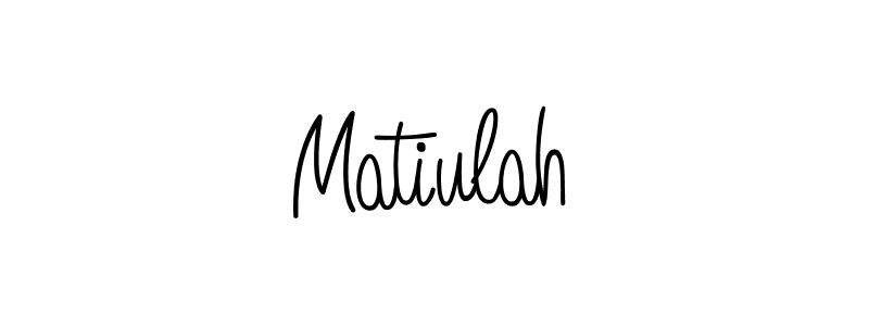 Use a signature maker to create a handwritten signature online. With this signature software, you can design (Angelique-Rose-font-FFP) your own signature for name Matiulah. Matiulah signature style 5 images and pictures png