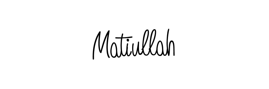 Use a signature maker to create a handwritten signature online. With this signature software, you can design (Angelique-Rose-font-FFP) your own signature for name Matiullah. Matiullah signature style 5 images and pictures png