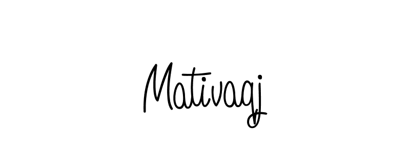 Use a signature maker to create a handwritten signature online. With this signature software, you can design (Angelique-Rose-font-FFP) your own signature for name Mativaqj. Mativaqj signature style 5 images and pictures png