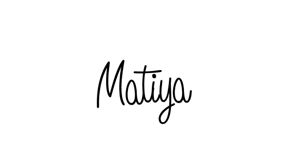 Use a signature maker to create a handwritten signature online. With this signature software, you can design (Angelique-Rose-font-FFP) your own signature for name Matiya. Matiya signature style 5 images and pictures png