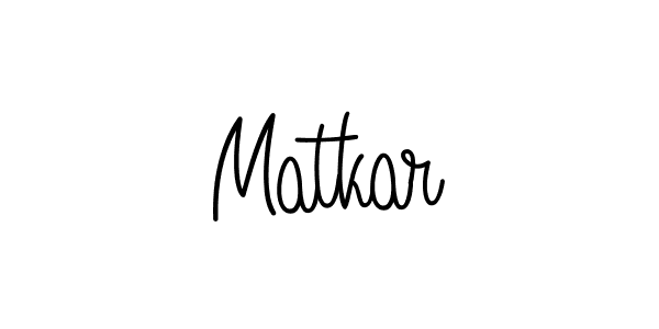 Matkar stylish signature style. Best Handwritten Sign (Angelique-Rose-font-FFP) for my name. Handwritten Signature Collection Ideas for my name Matkar. Matkar signature style 5 images and pictures png