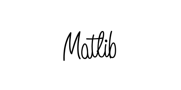 You should practise on your own different ways (Angelique-Rose-font-FFP) to write your name (Matlib) in signature. don't let someone else do it for you. Matlib signature style 5 images and pictures png