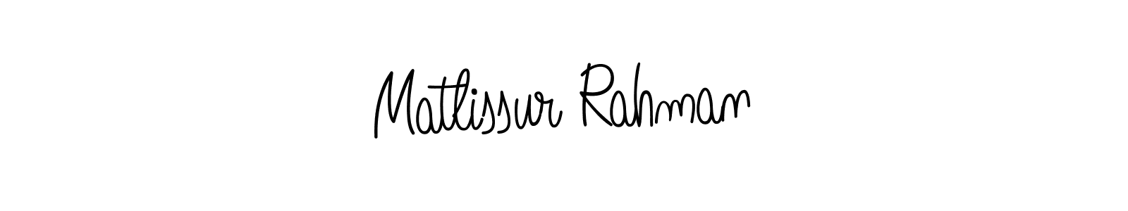 Check out images of Autograph of Matlissur Rahman name. Actor Matlissur Rahman Signature Style. Angelique-Rose-font-FFP is a professional sign style online. Matlissur Rahman signature style 5 images and pictures png