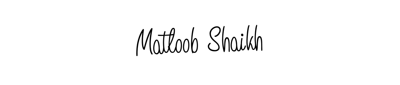Matloob Shaikh stylish signature style. Best Handwritten Sign (Angelique-Rose-font-FFP) for my name. Handwritten Signature Collection Ideas for my name Matloob Shaikh. Matloob Shaikh signature style 5 images and pictures png