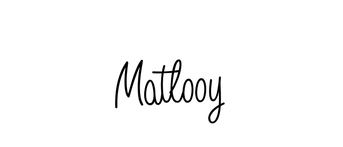 Design your own signature with our free online signature maker. With this signature software, you can create a handwritten (Angelique-Rose-font-FFP) signature for name Matlooy. Matlooy signature style 5 images and pictures png