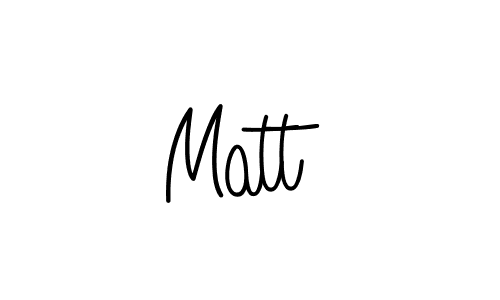 Use a signature maker to create a handwritten signature online. With this signature software, you can design (Angelique-Rose-font-FFP) your own signature for name Matt . Matt  signature style 5 images and pictures png