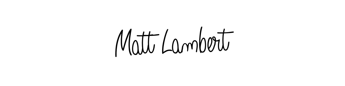 Use a signature maker to create a handwritten signature online. With this signature software, you can design (Angelique-Rose-font-FFP) your own signature for name Matt Lambert. Matt Lambert signature style 5 images and pictures png
